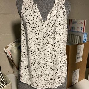 A New Day Animal Print Ruffle V Neck Top